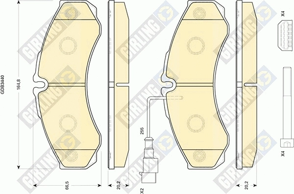 Kit de plaquettes de frein, frein à disque GIRLING 6134409