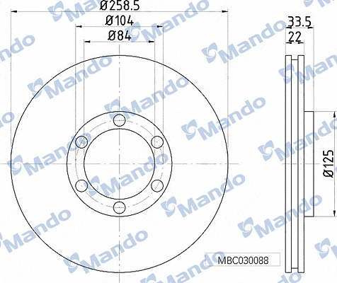 Disque de frein MANDO MBC030088