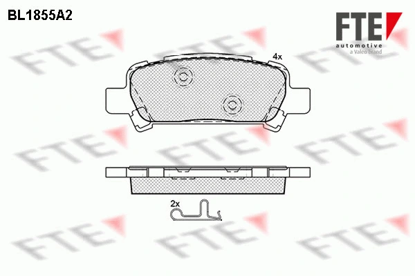 Kit de plaquettes de frein, frein à disque FTE 9010429