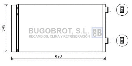 Condenseur, climatisation BUGOBROT 62-BW5414