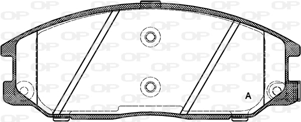 Kit de plaquettes de frein, frein à disque OPEN PARTS BPA0771.12