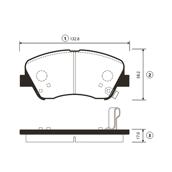 Kit de plaquettes de frein, frein à disque CTR GK0500