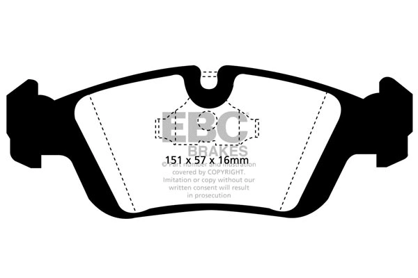 Kit de plaquettes de frein, frein à disque EBC Brakes DP5914NDX