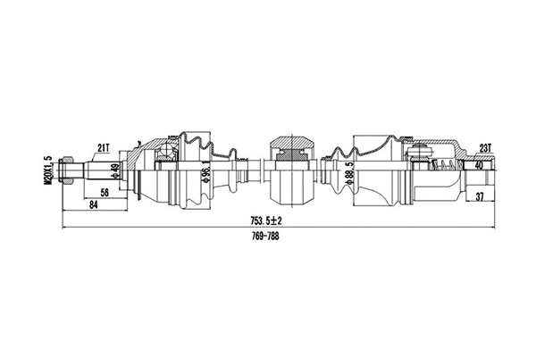 Arbre de transmission DYNAMATRIX DDS245085