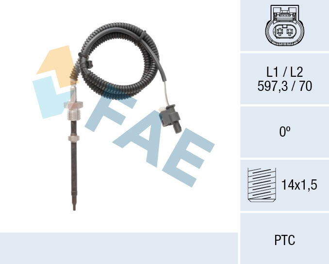 Capteur, température des gaz FAE 68018
