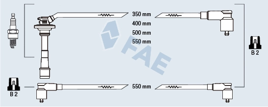Kit de câbles d'allumage FAE 83585