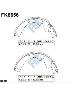 Jeu de mâchoires de frein FBK FK6656