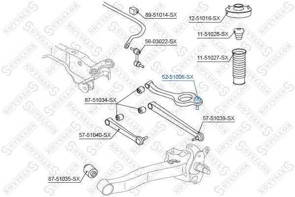 Rotule de suspension STELLOX 52-51006-SX