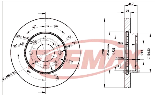 Disque de frein FREMAX BD-1701