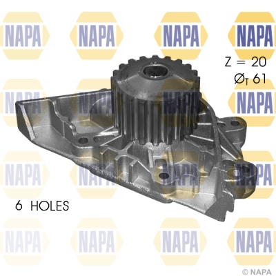 Pompe à eau, refroidissement du moteur NAPA NWP1140
