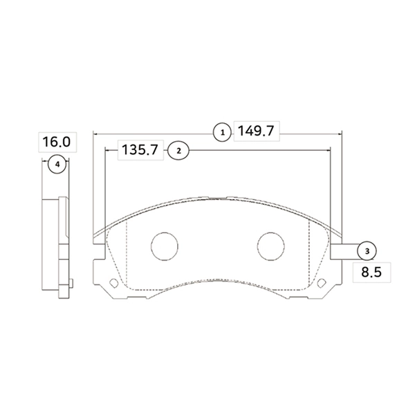 Kit de plaquettes de frein, frein à disque CTR GK0479