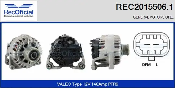 Alternateur RECOFICIAL REC2015506.1