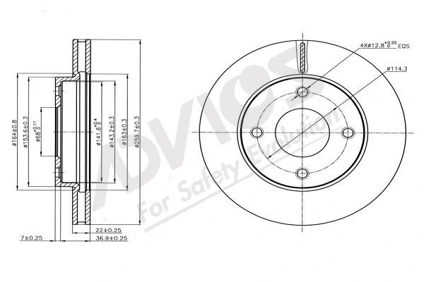 Disque de frein ADVICS-SEA B6F495