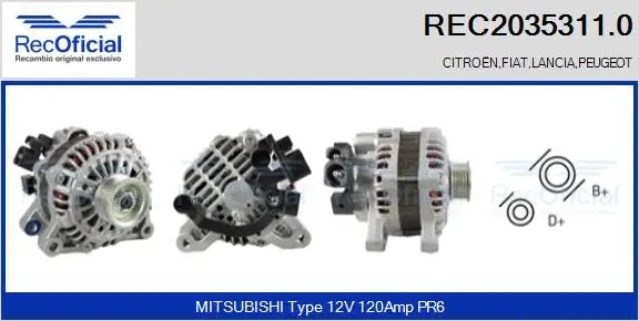 Alternateur RECOFICIAL REC2035311.0