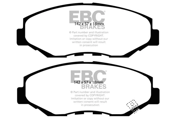 Kit de plaquettes de frein, frein à disque EBC Brakes DP21655