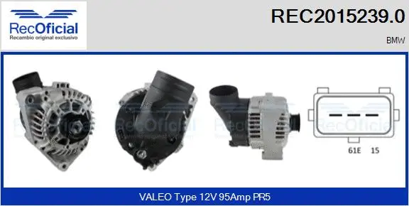 Alternateur RECOFICIAL REC2015239.0