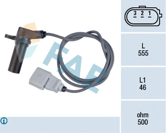 Capteur d'angle, vilebrequin FAE 79132