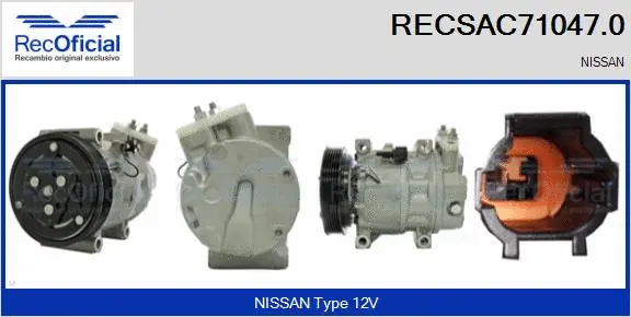 Compresseur, climatisation RECOFICIAL RECSAC71047.0