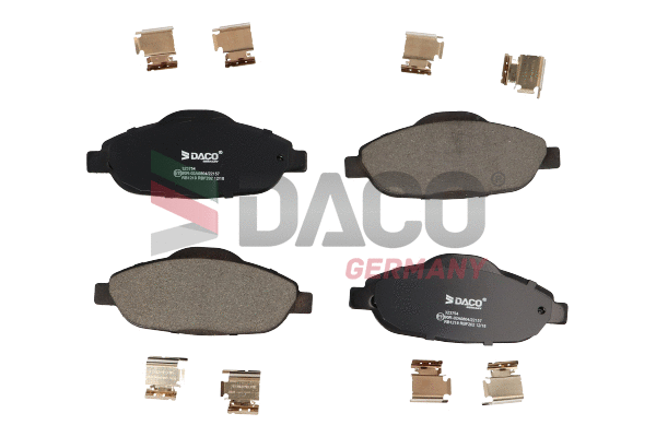 Kit de plaquettes de frein, frein à disque DACO Germany 323754