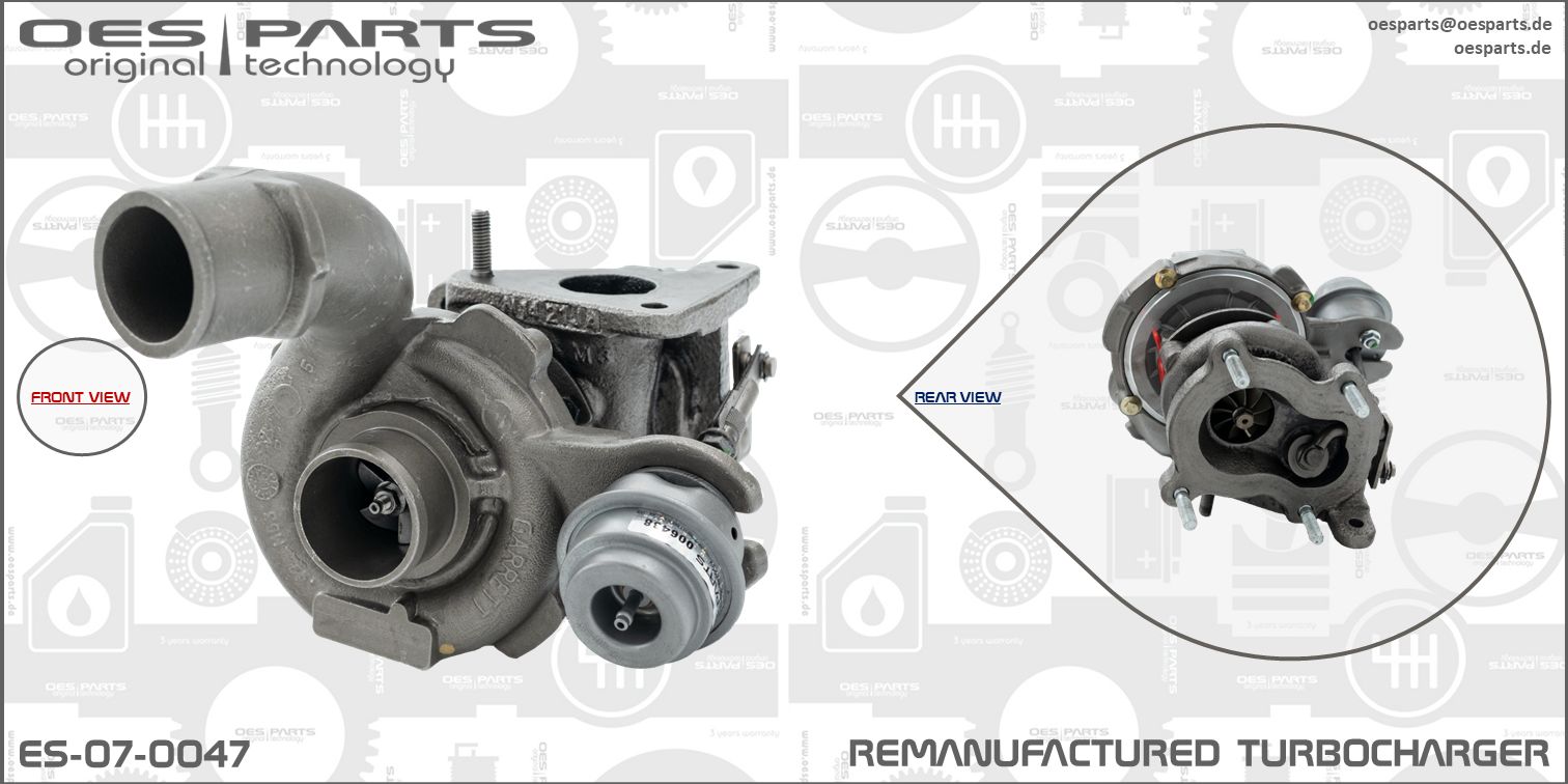 Turbocompresseur, suralimentation OES PARTS ES-07-0047