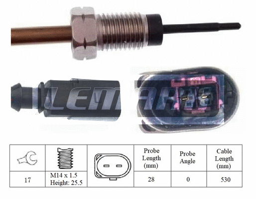 Capteur, température des gaz LEMARK LXT063