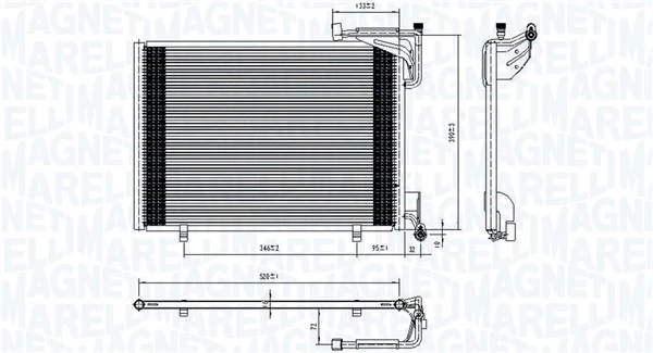 Condenseur, climatisation MAGNETI MARELLI 350203107100