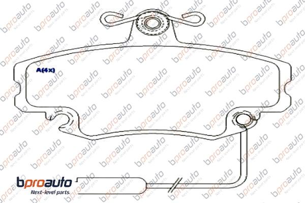 Kit de plaquettes de frein, frein à disque BPROAUTO 1BP30957AA