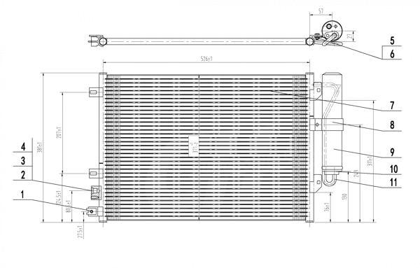Condenseur, climatisation HART 606 155