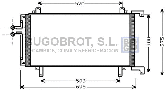 Condenseur, climatisation BUGOBROT 62-RT5196