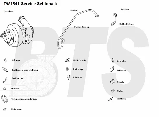 Turbocompresseur, suralimentation BTS Turbo T981541