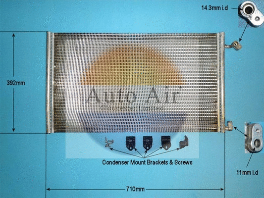Condenseur, climatisation AUTO AIR GLOUCESTER 16-1279