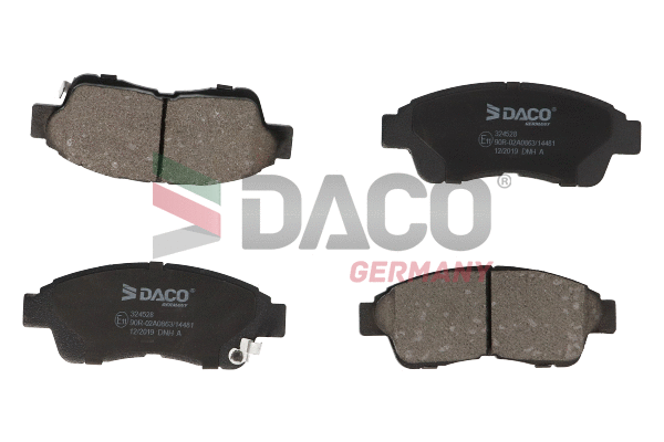 Kit de plaquettes de frein, frein à disque DACO Germany 324528
