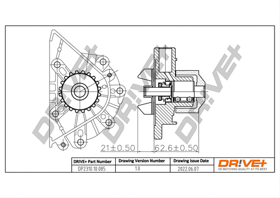 Pompe à eau, refroidissement du moteur Dr!ve+ DP2310.10.085