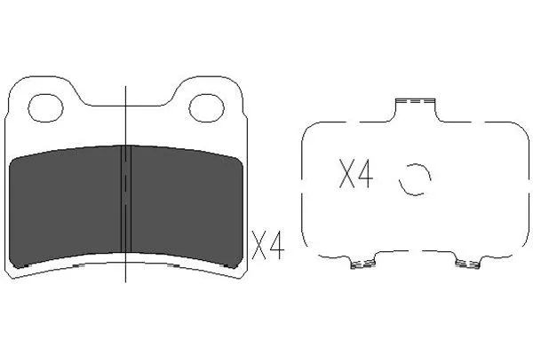Kit de plaquettes de frein, frein à disque KAVO PARTS KBP-4011