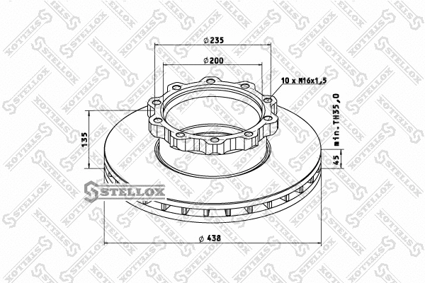 Disque de frein STELLOX 85-00715-SX
