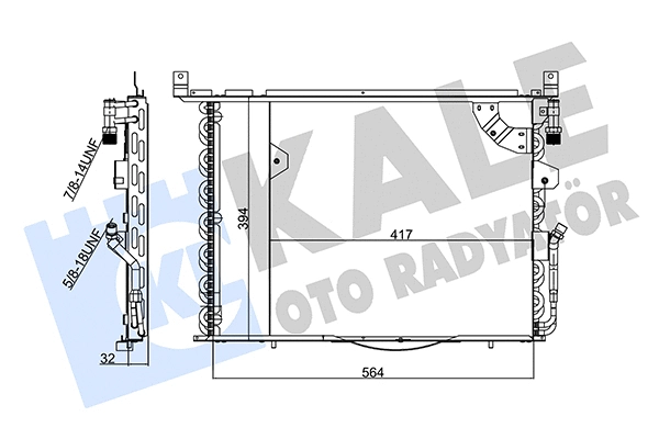 Condenseur, climatisation KALE OTO RADYATÖR 354070