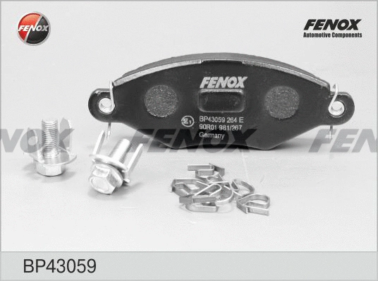 Kit de plaquettes de frein, frein à disque FENOX BP43059