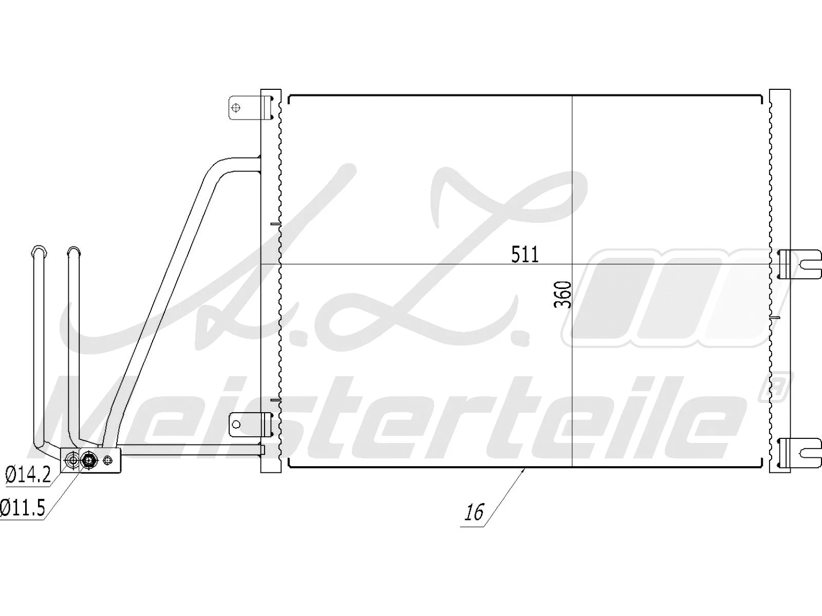 Condenseur, climatisation A.Z. Meisterteile AZMT-45-030-1037