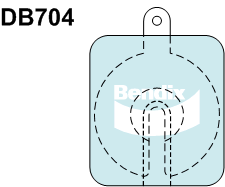 Kit de plaquettes de frein, frein à disque BENDIX-SEA DB704 GCT