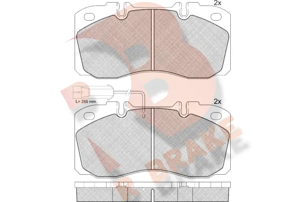 Kit de plaquettes de frein, frein à disque R BRAKE RB1161-203