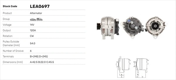Alternateur LUSA LEA0697