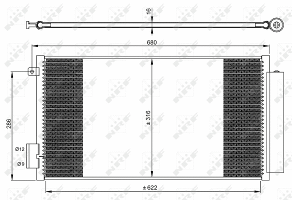 Condenseur, climatisation NRF 350061