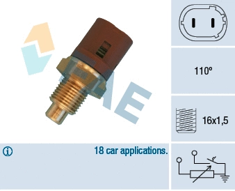 Sonde, température du liquide de refroidissement FAE 34450