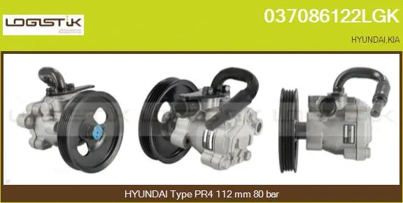 Pompe hydraulique, direction LGK 037086122LGK