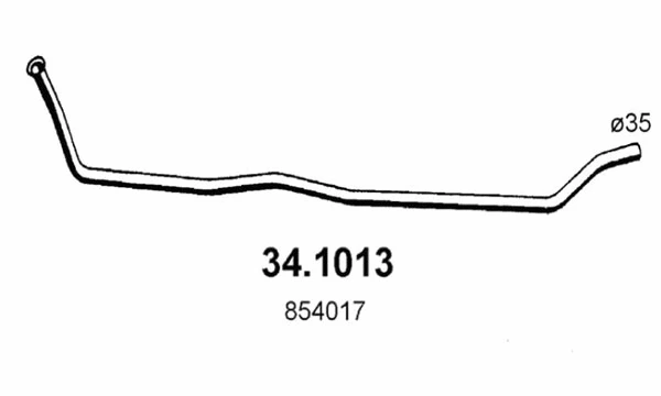 Tuyau d'échappement ASSO 34.1013
