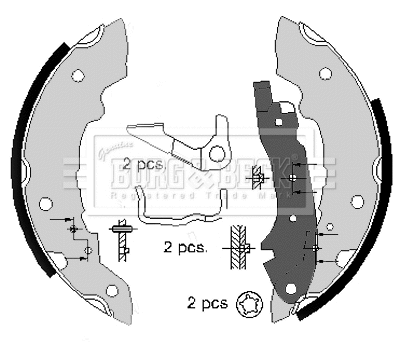 Jeu de mâchoires de frein BORG & BECK BBS6060
