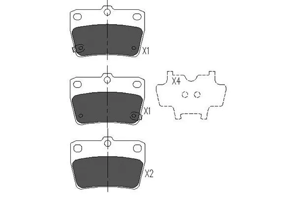 Kit de plaquettes de frein, frein à disque KAVO PARTS KBP-9068