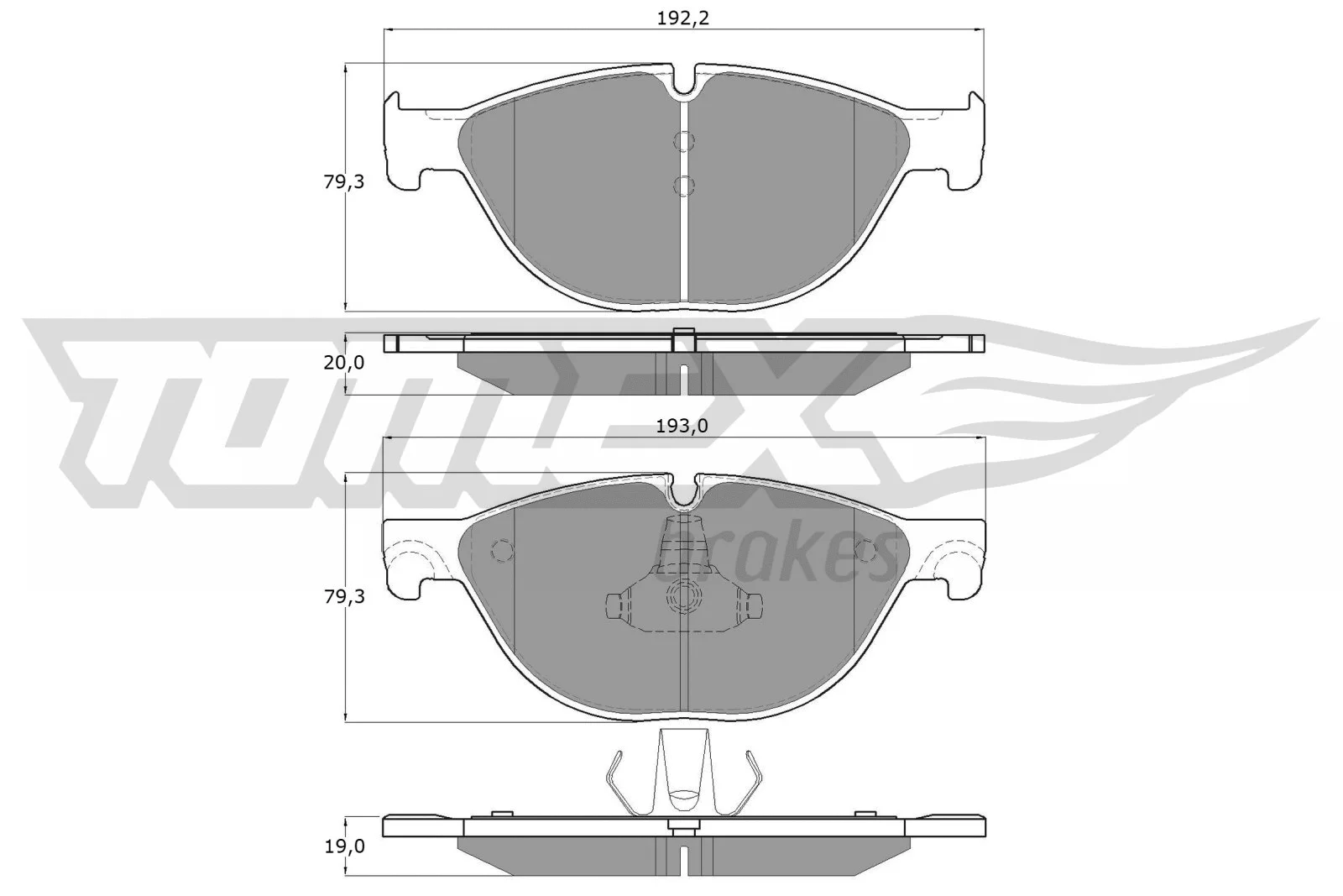Kit de plaquettes de frein, frein à disque TOMEX Brakes TX 16-66