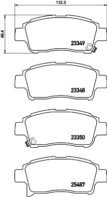Kit de plaquettes de frein, frein à disque MINTEX MDB3241