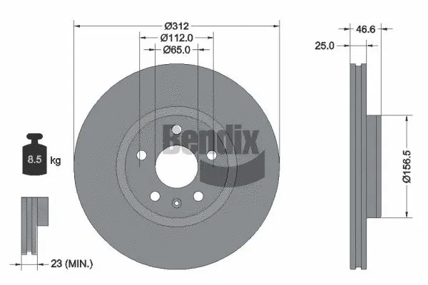 Disque de frein BENDIX Braking BDS2313